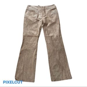 In Suede Flared Suede Pants